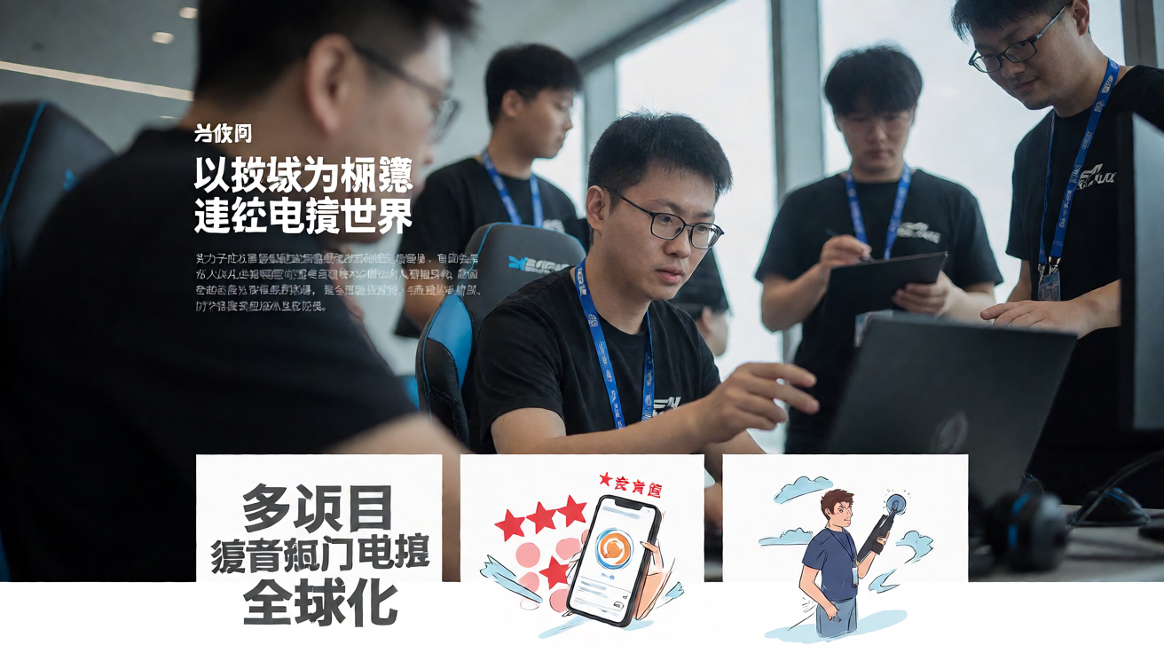 蜂鸟电竞团队在电竞赛事现场进行运营协作
