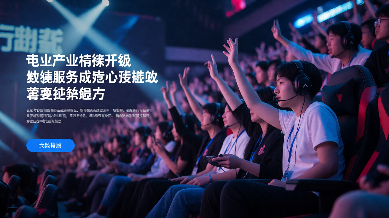 电竞赛事现场观众热情观赛氛围